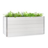 Blumfeldt Nova Grow, vrtni cvjetnjak, 195 x 91 x 100 cm, WPC, izgled drveta, bijeli | shoptok.hr