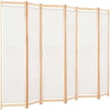 Sobna pregrada sa 6 panela od tkanine 240 x 170 x 4 cm krem | Eponuda.ba