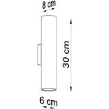  Stenska svetilka LAGOS bela, (21347266) | Shoptok.si