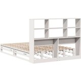 vidaXL Krevet s regalom za knjige bez madraca bijeli 140x200cm od drva | shoptok.hr