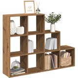 vidaXL Pregrada/regal za knjige 3 razina hrast 137,5x29x103,5cm drveni | shoptok.hr