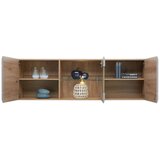 Mömax Viseča Vitrina Auris, Siva, Barva Hrasta | Shoptok.si