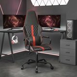 vidaXL Masažna igraća stolica crveno-crna od umjetne kože | shoptok.hr