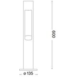 Ideal Lux - Spoljašnja lampa ACQUA 1xG9/15W/230V 60 cm IP44 braon | Eponuda.com