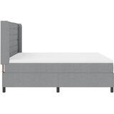  Krevet s opruga kutije Svijetlo siva 200 x 180 cm tkanina Slike
