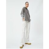 Koton Hooded Striped Sweatshirt With Double Cuffs Cotton Blend Cene