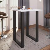 Mömax Barska Miza Xona, Bela, Črna, 80x80cm | Shoptok.si