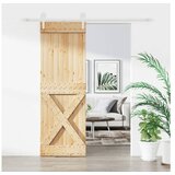 vidaXL Klizna vrata s priborom za montažu 80 x 210 cm masivna borovina Cijene