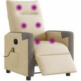 Maison Chic Električni masažni stol - Relax naslanjač krem blago, (22062167) | Shoptok.si