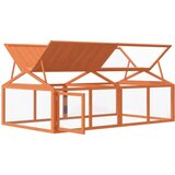 Boks za životinje smeđi 200 x 112,5 x 74 cm od masivne borovine | shoptok.hr