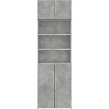 Ormarić za pohranu boja betona 70x42,5x225 cm konstruirano drvo | shoptok.hr