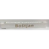 HEKA Zložljiv meter Heka (napis: Boštjan, bele barve, 2 m) | Shoptok.si