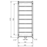  p.m.h. NS4C-M - kupaonski peškirni radijator naas 222 w, 121 cm, sjajni hrom | Eponuda.com