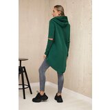Kesi Insulated sweatshirt with a long back part dark green | Shoptok.si