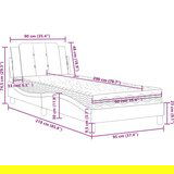  Postelja z vzmetnico bela in črna 90x200 cm umetno usnje | Shoptok.si
