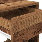 vidaXL Nočne omarice s predalom 2 kosa starinski les 35x34x66,5 cm | Shoptok.si