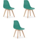  KITO stolica zelena / prirodne noge x 3 | shoptok.hr