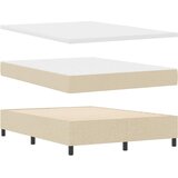  Krevet s opruga kutije s uzglavljem Krema 160 x 200 cm tkanina | shoptok.hr
