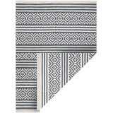 RugsX Preproge Preproga TWIN 22996 geometrijska, Črte bombažna, 60x90 cm Črna | Shoptok.si