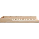  Krevetna konstrukcija Smeđa 80 x 200 cm Čvrsto borovo drvo Bež | shoptok.hr