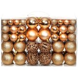 vidaXL set božićnih kuglica 100 komada 3/4/6 cm ružičasti/zlatni | shoptok.hr