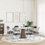  Sklopiva stolica 8 pcs Crna i Siva 48 x 43,5 x 81 cm Lažna koža | shoptok.hr