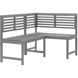  Kutna vrtna klupa siva 140 cm od masivnog bagremovog drva | shoptok.hr
