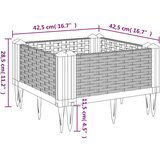  Vrtna sadilica s klinovima crna 42 5 x 42 5 x 28 5 cm PP | shoptok.hr