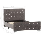 vidaXL Posteljni okvir sivo blago 100x200 cm | Shoptok.si