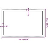 Stolna ploča svjetlosmeđa 100x60x(2-6) cm obrađena hrastovina | shoptok.hr