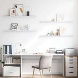  Polica na zidu s policom 4 pcs Bijeli mramor 115 x 9 x 3 cm | shoptok.hr