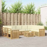  Set vanjskih sofa 10 kom. Bijela i krem Poliester | shoptok.hr