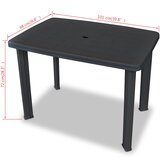  Vrtni stol od plastike antracit 101 x 68 x 72 cm | shoptok.hr