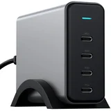 165 W GaN omrežni polnilnik s 4x USB C napajanjem, omrežni kabel, - siv, (20524189)
