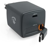 Nedis WCHARC65WBK - Crni punjač sa uvlačivim kablom, Power Delivery 65W, 2x USB-C Cene