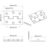  Šarka 2 pcs Srebrno 50 x 38 x 1,3 mm Čelik | shoptok.hr