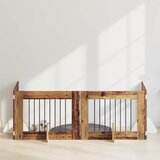  Vrata za pse s postoljem 4 pcs Staro drvo 80 x 60 cm | shoptok.hr