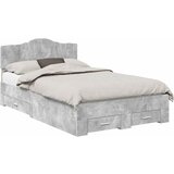 vidaXL Konstrukcija postelje z vzglavjem Betonsko siva 120 x 190 cm, (5000102273) | Shoptok.si