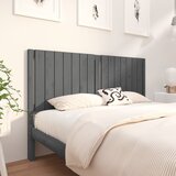  Uzglavlje za krevet sivo 155,5 x 4 x 100 cm od masivne borovine | shoptok.hr
