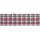  Jastuk za ležaljku crveni karirani 200x70x3 cm tkanina Oxford | shoptok.hr