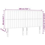  Uzglavlje krem boje 180x5x118/128 cm tkanina | shoptok.hr