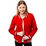 Glano Women's Quilted Bomber Jacket - Red Cene