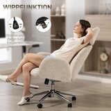 Uredska stolica s podesivim naslonom za glavu ergonomska stolica funkcija nagiba podesiva visina sivo-bijela | shoptok.hr