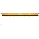  Tenda na ručno uvlačenje s LED svjetlima 600x350 cm žuto-bijela | shoptok.hr