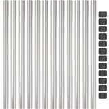 vidaXL Ograde 12 pcs Srebrno 80 cm Čelik s praškastim premazom | shoptok.hr