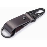Ombre men's key ring with snap hook - black Cene