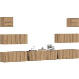vidaXL tv omara 7-delna stenski artisan hrast inženirski les, (21703854) | Shoptok.si