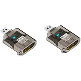 D-tip moški na HDTV ženski adapter (2-pack) 8K@60Hz HDMI2.1 Black, (5000326811)