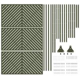  Zaslon za privatnost 100 x 50 x 180 cm Čelik Maslinastozelena | Eponuda.com