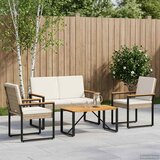  Set vanjskog namještaja 4 pcs Bež i krem bijela poliratan | shoptok.hr